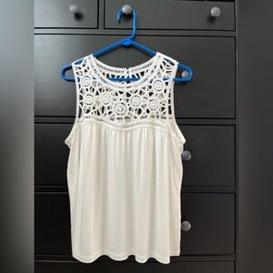 Delicate crocheted lace summer top